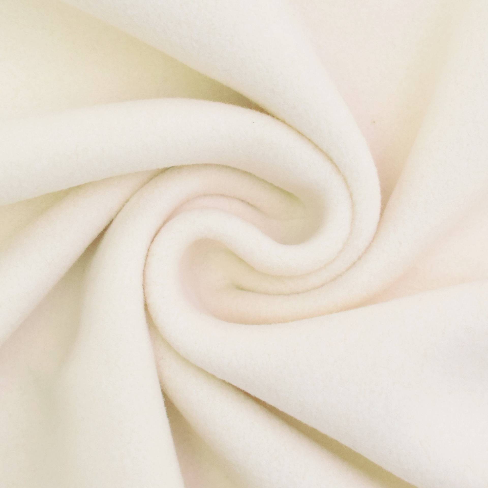 Organic Baumwollfleece, wollweiss Organic Baumwollfleece, wollweiss von Stoffe Hemmers