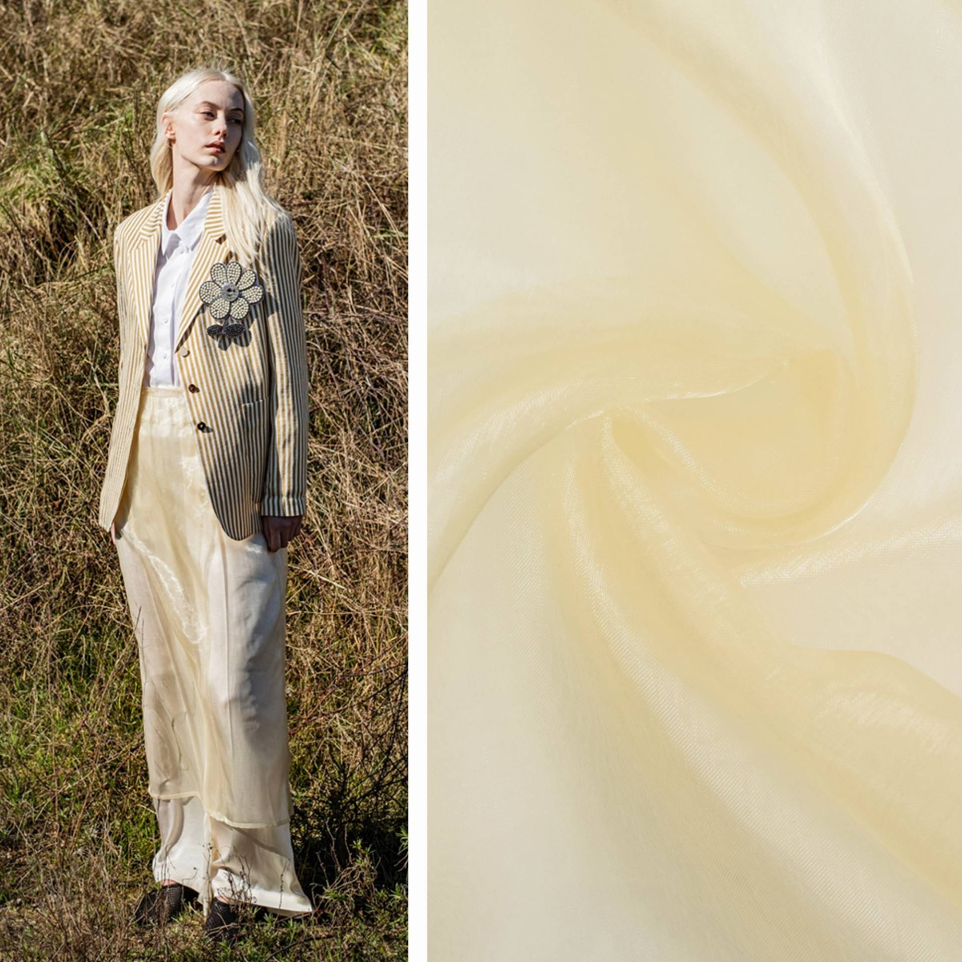 Organza Fibre Mood, vanille Organza Fibre Mood, vanille von Stoffe Hemmers