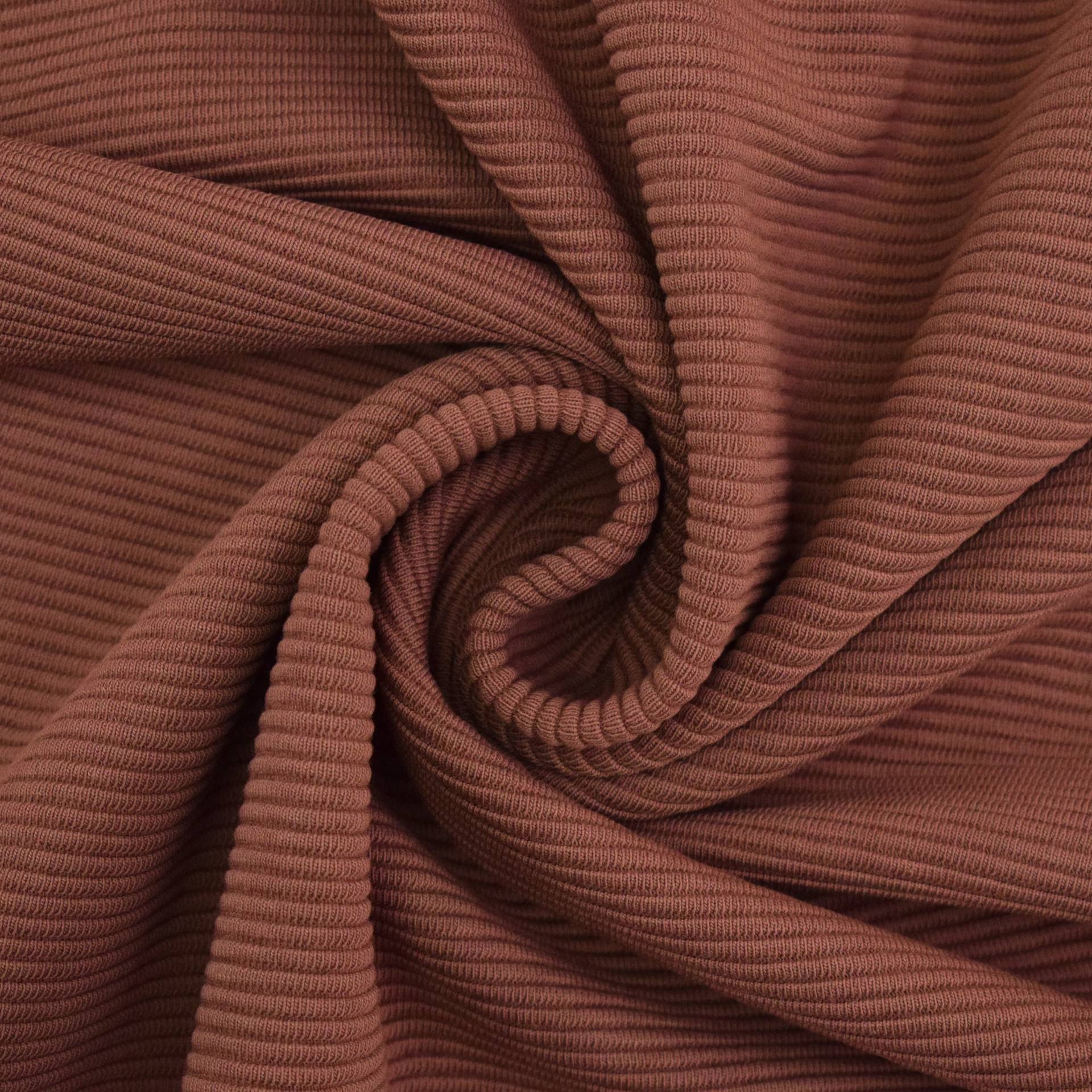 Ottoman Jersey uni, rotbraun von Stoffe Hemmers