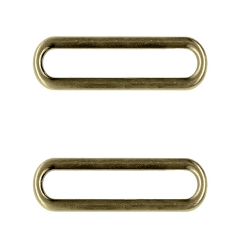 Ovalring 40 mm schmal, altgold von Stoffe Hemmers