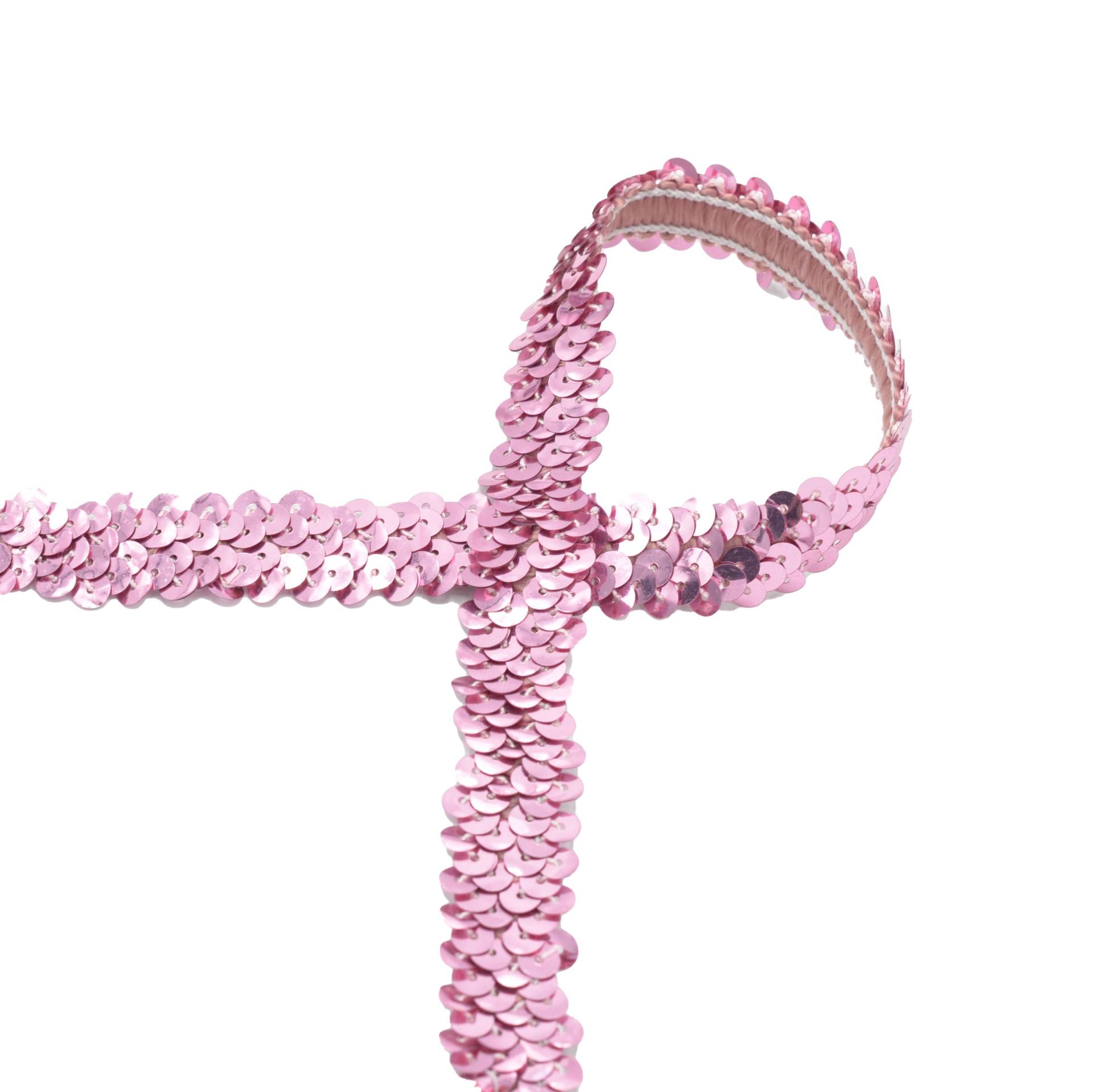 Paillettenborte uni 3 cm, rosa Paillettenborte uni 3 cm, rosa von Stoffe Hemmers