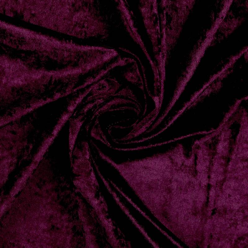 Pannesamt aubergine von Stoffe Hemmers