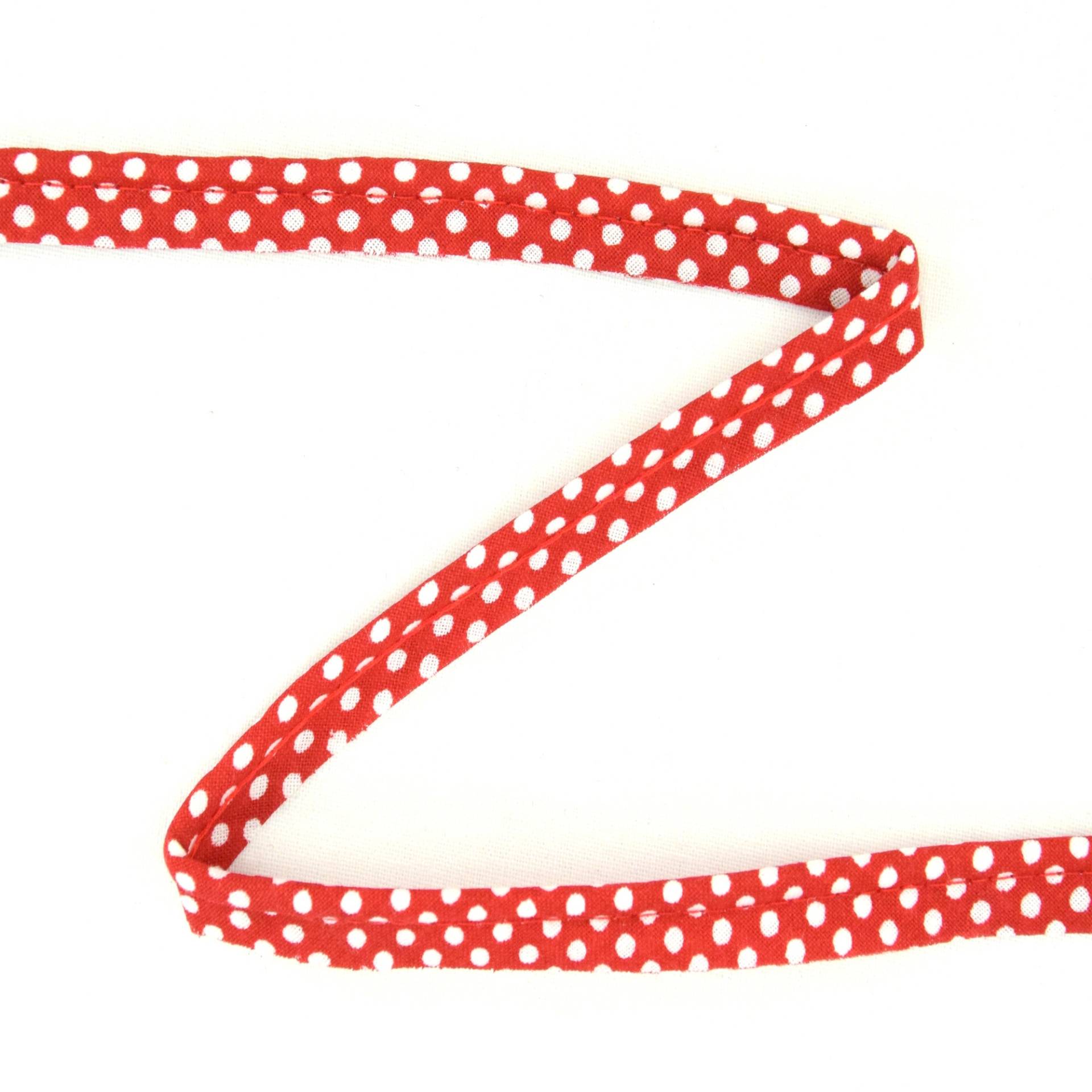 Paspelband Dots, rot-weiss von Stoffe Hemmers