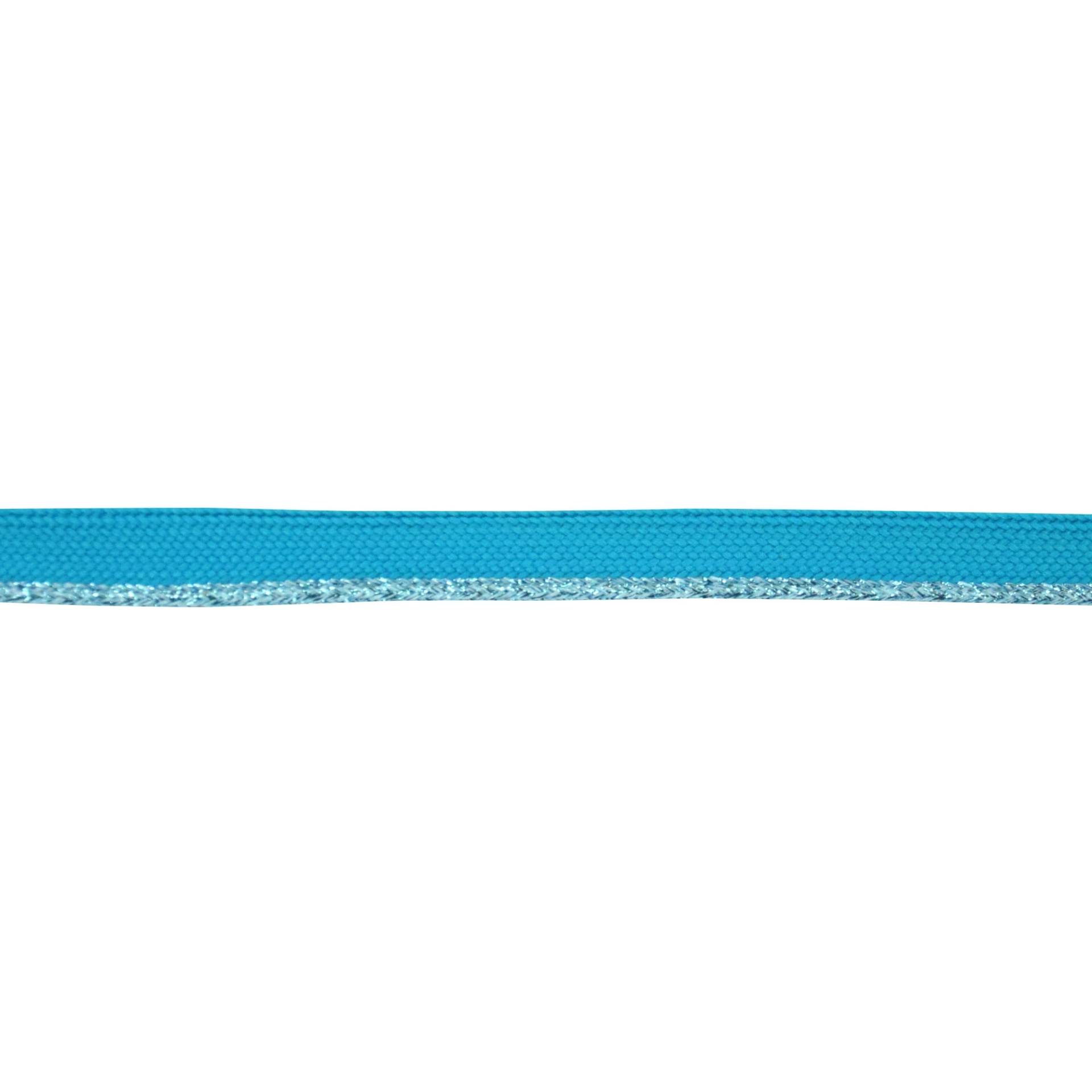 Paspelband Lurex, aqua von Stoffe Hemmers