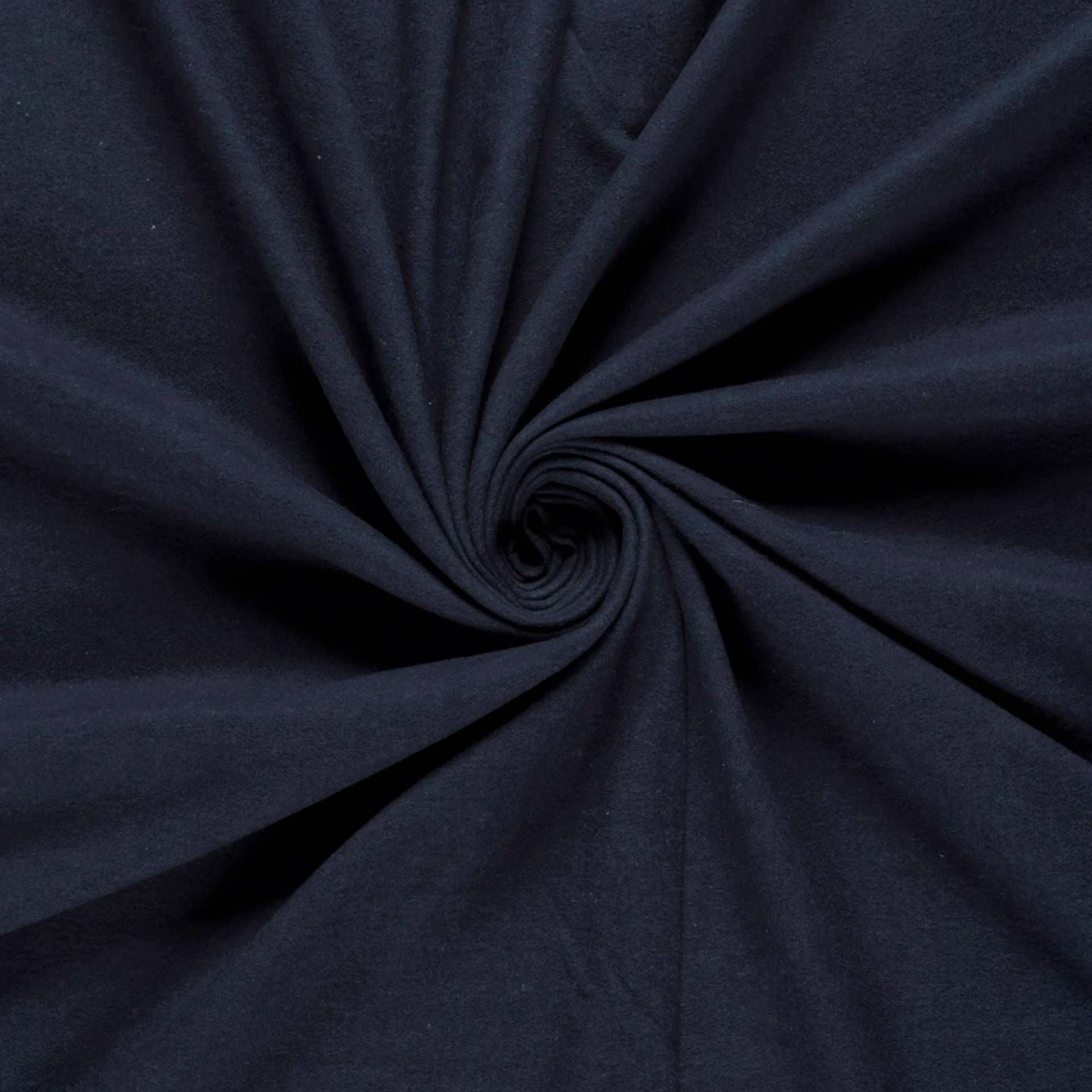 Flanell Piqué Jersey, dunkelblau von Stoffe Hemmers