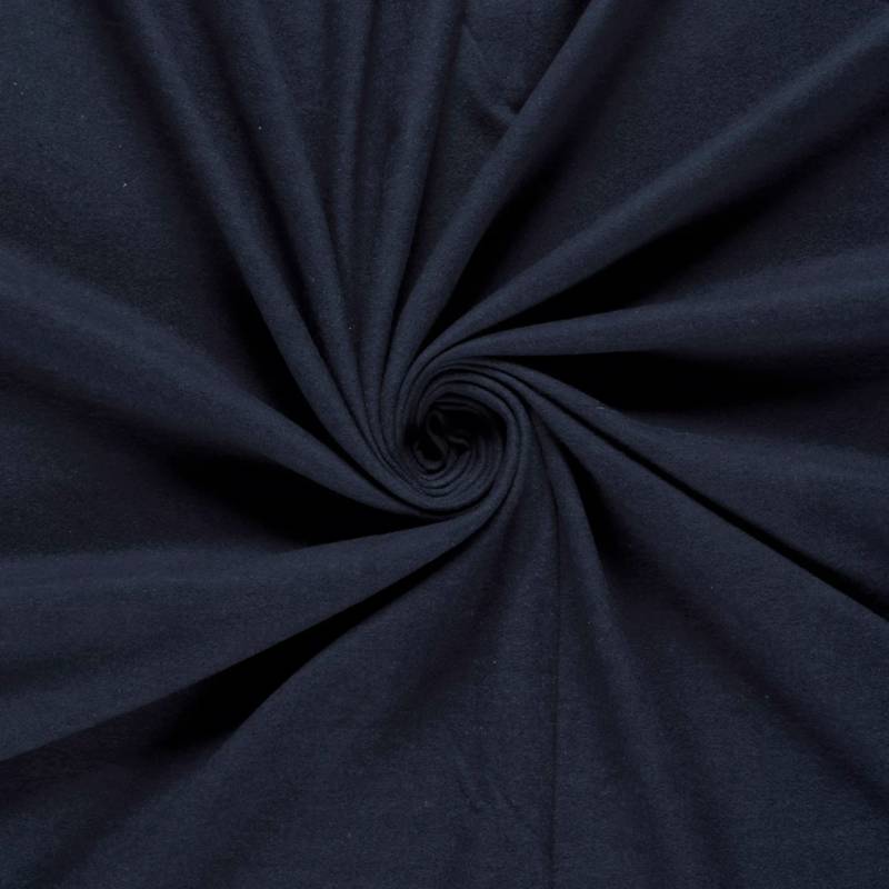 Flanell Piqué Jersey, dunkelblau Flanell Piqué Jersey, dunkelblau von Stoffe Hemmers