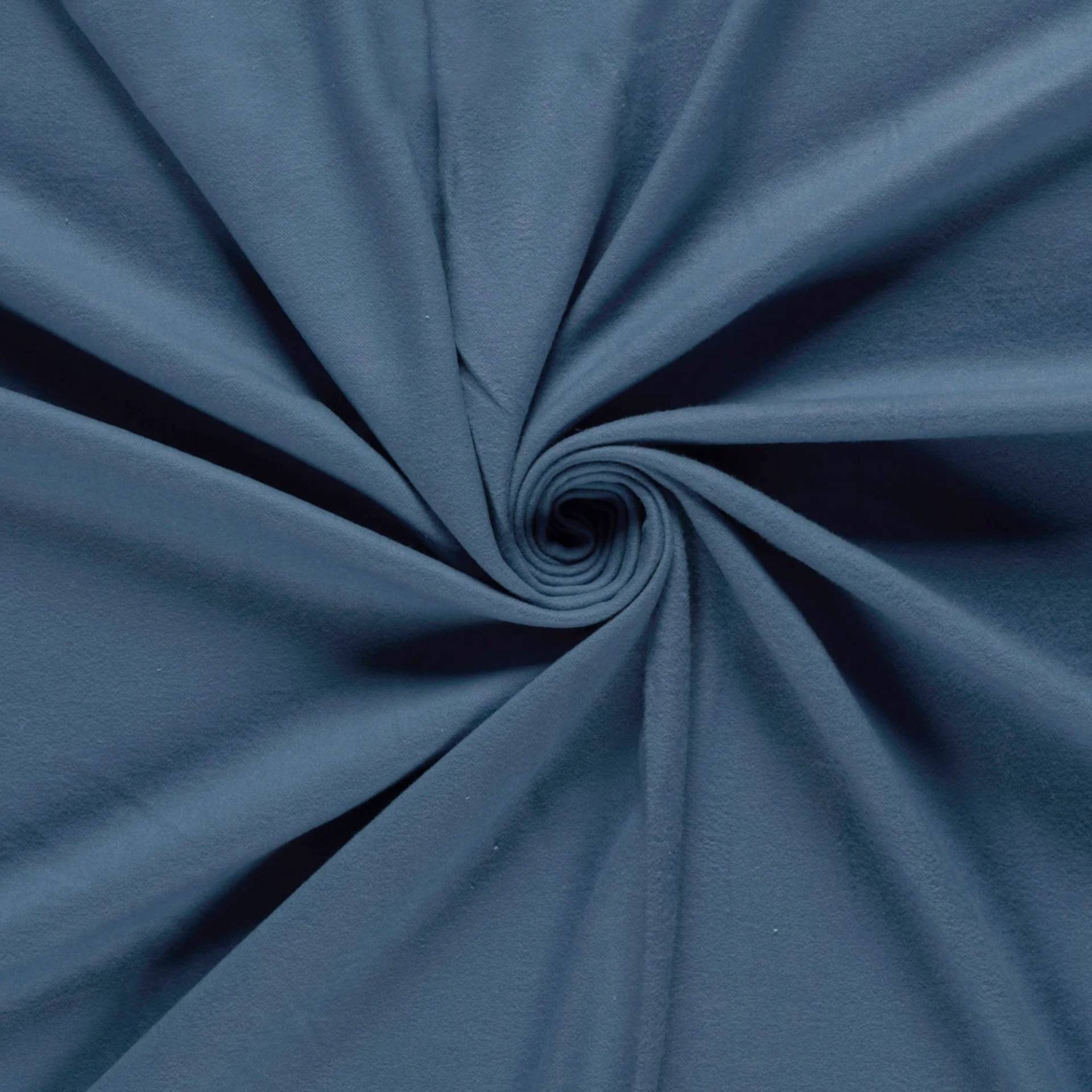 Flanelle Piqué Jersey, mittelblau von Stoffe Hemmers