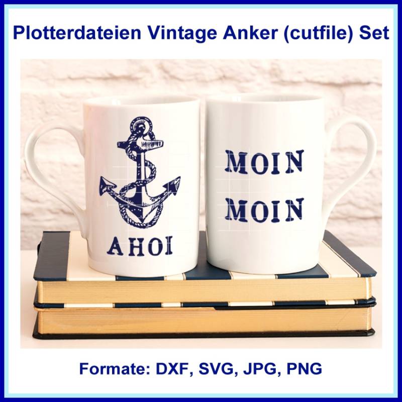 Plotterdatei Rock Queen Anker Vintage von Stoffe Hemmers