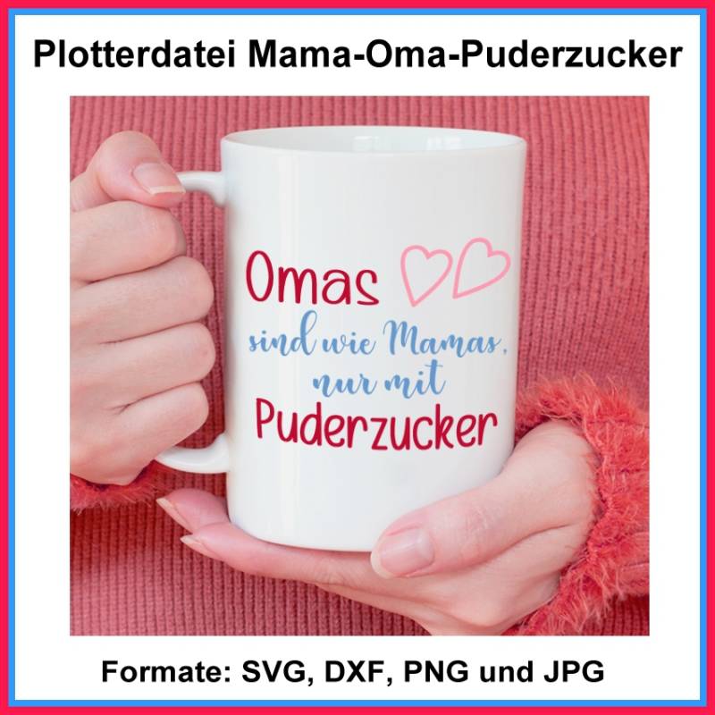 Plotterdatei Rock Queen Mama Oma Puderzucker von Stoffe Hemmers