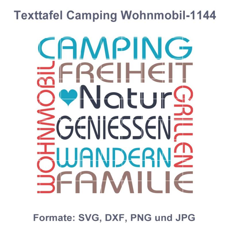 Plotterdatei Rock Queen Texttafel Camping Wohnmobil von Stoffe Hemmers