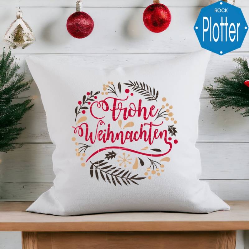 Plotterdatei Rock Queen Weihnachtskranz von Stoffe Hemmers