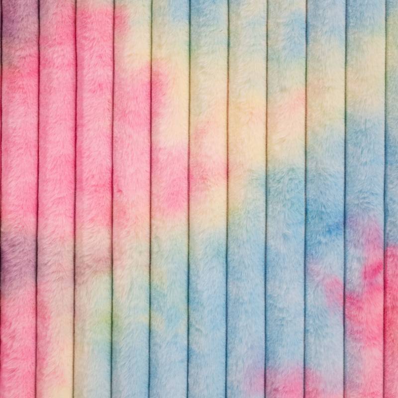 Plüschstoff Stripy Rainbow, multicolor Plüschstoff Stripy Rainbow, multicolor von Stoffe Hemmers