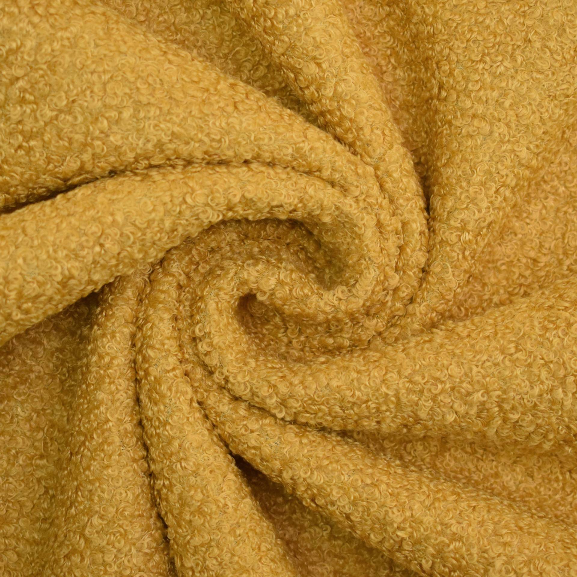 Polsterstoff Bouclé, senfgelb Polsterstoff Bouclé, senfgelb von Stoffe Hemmers