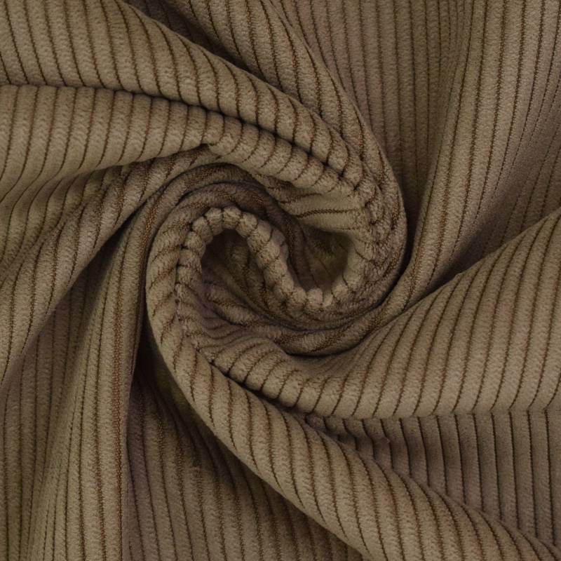 Polsterstoff Cord Fjord, hellbraun von Stoffe Hemmers