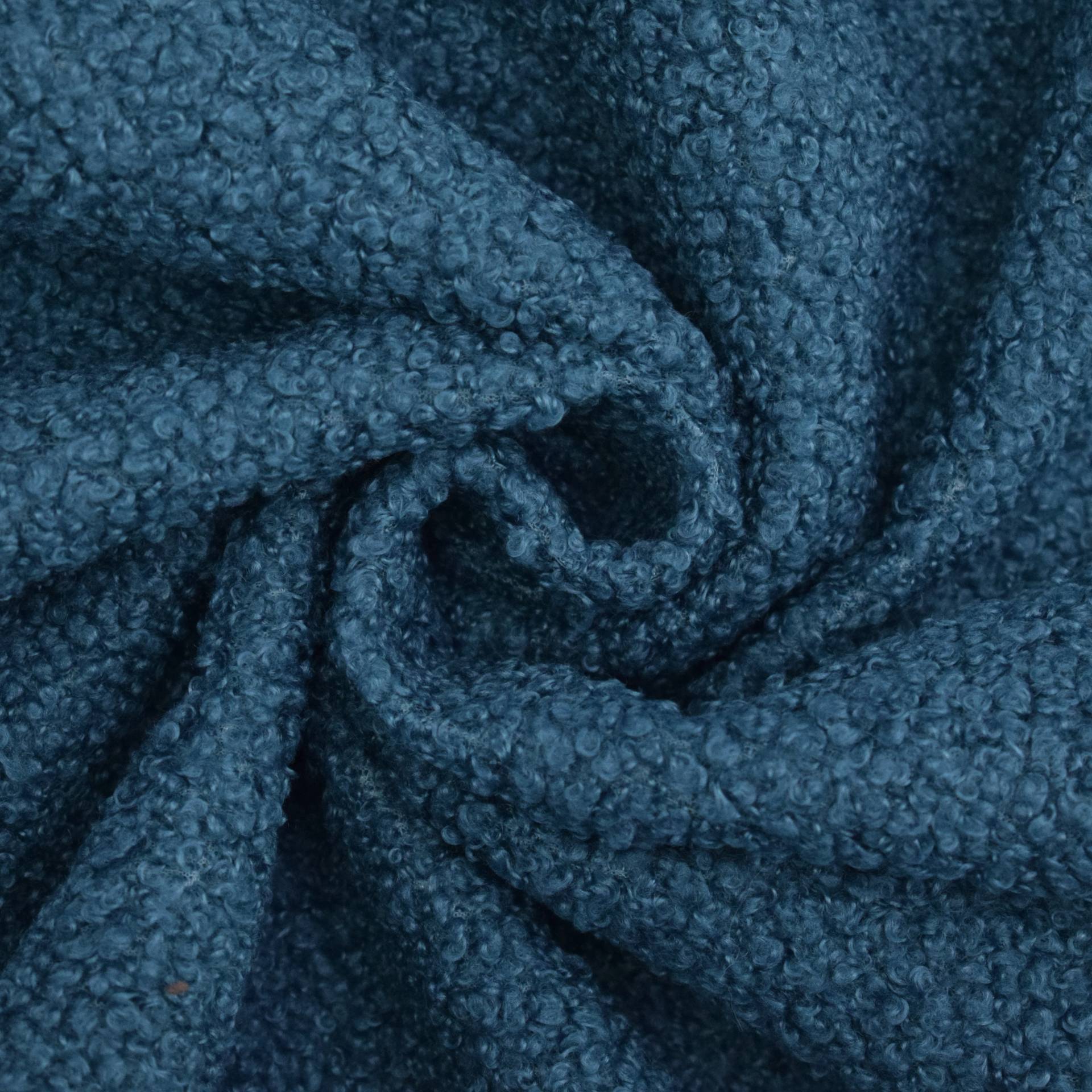 Polsterstoff Bouclé Optik Larry, nachtblau Polsterstoff Bouclé Optik Larry, nachtblau von Stoffe Hemmers