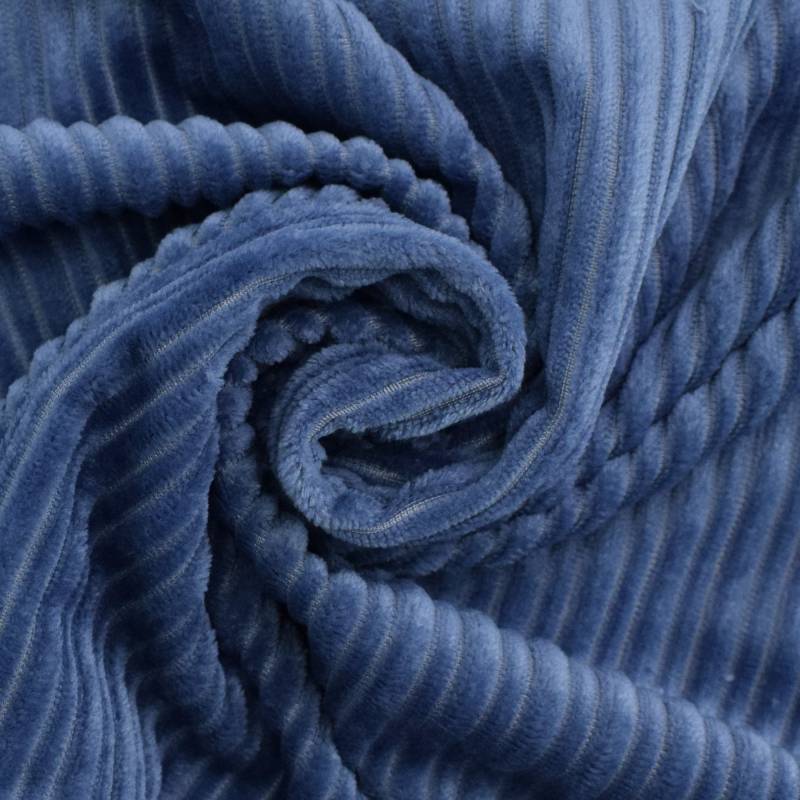 Polyester Breitcord Feli, jeansblau von Stoffe Hemmers