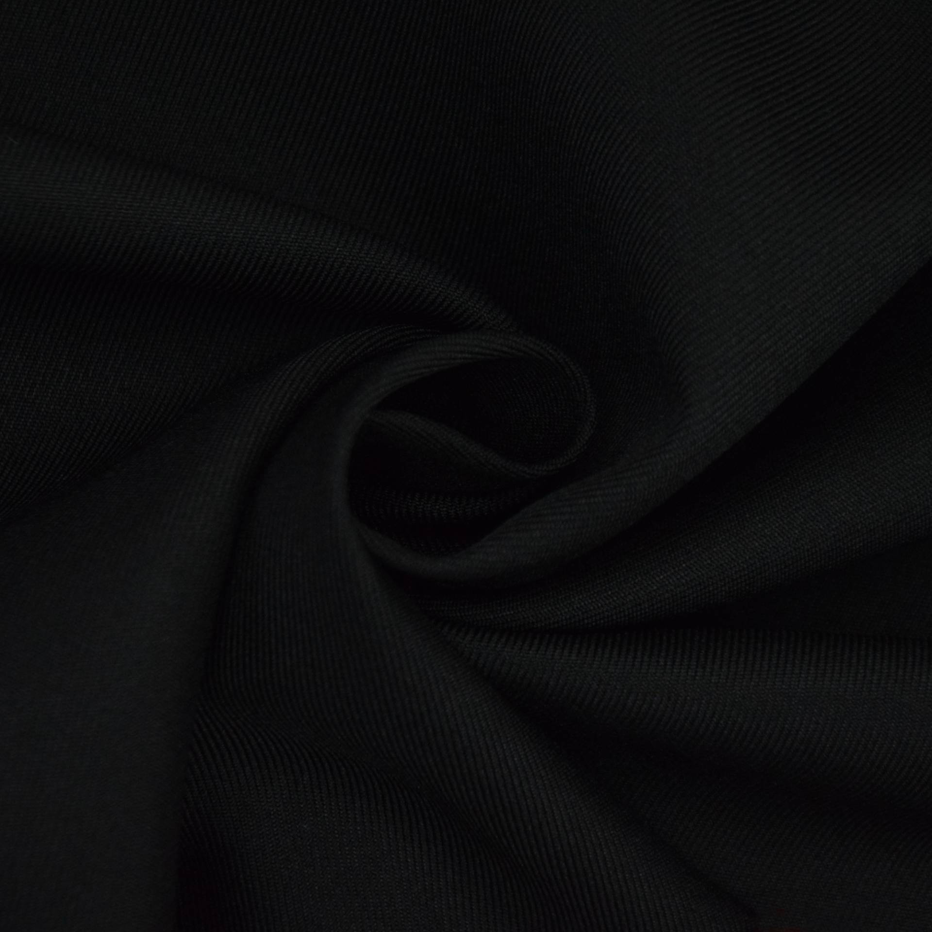 Polyester-Gabardine, schwarz von Stoffe Hemmers