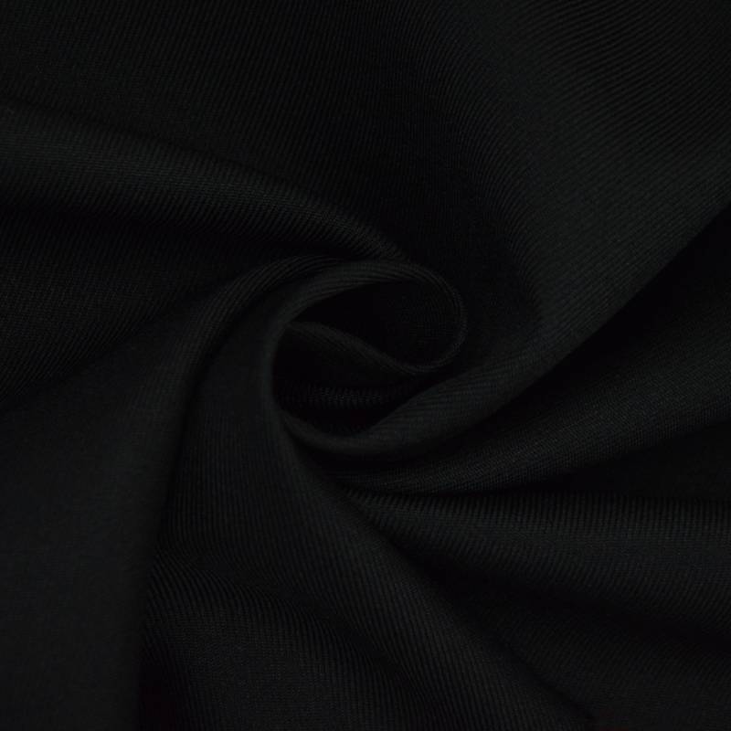 Polyester-Gabardine, schwarz von Stoffe Hemmers