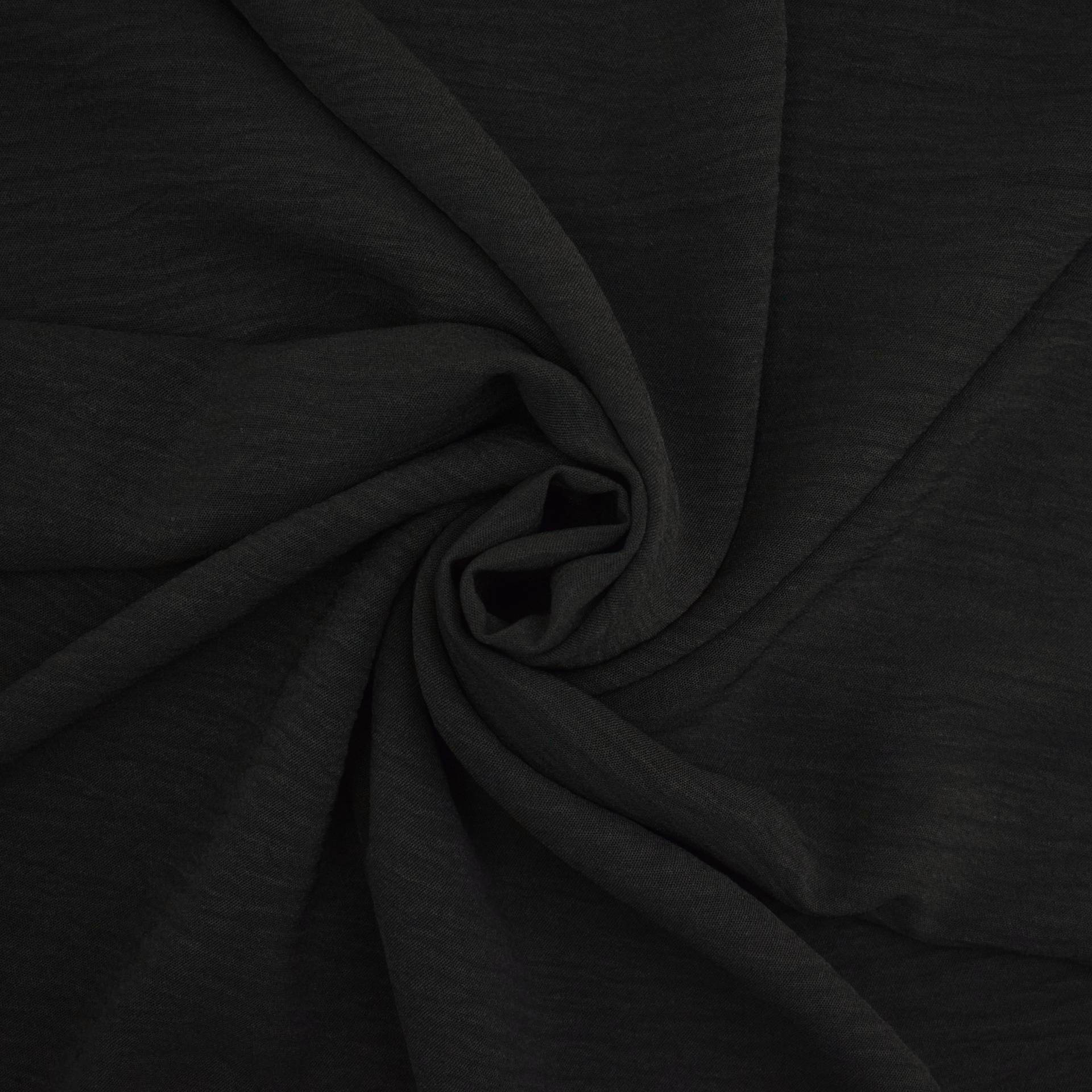 Polyester Krepp Uni, schwarz Polyester Krepp Uni, schwarz von Stoffe Hemmers