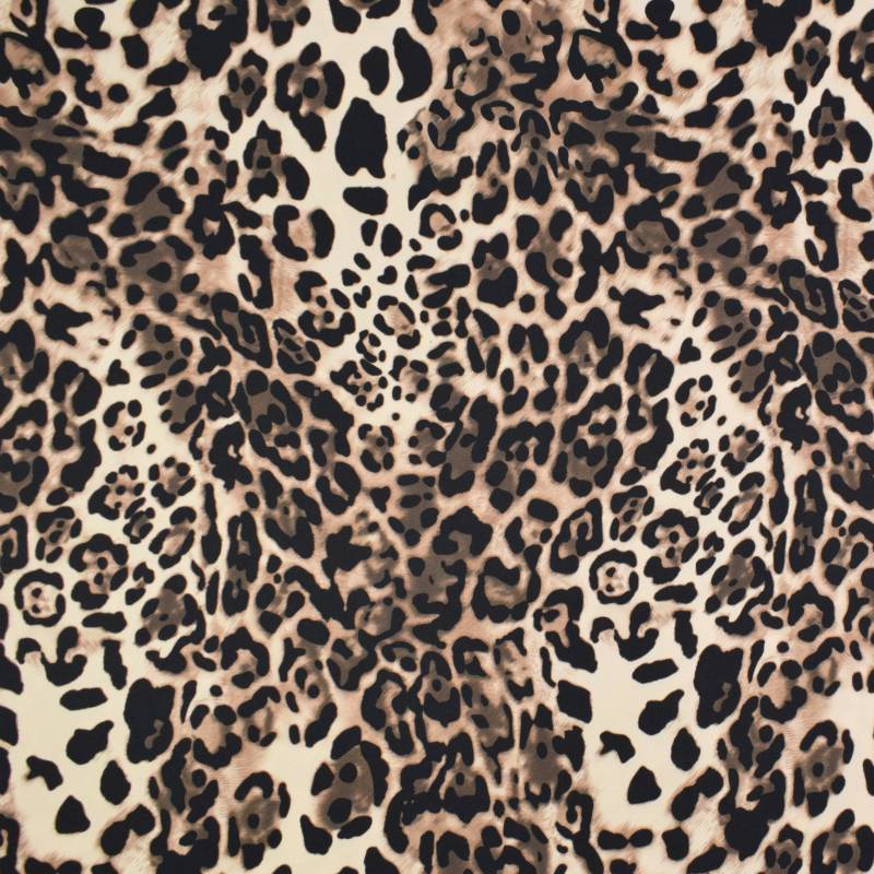 Polyester Satin Leo Dots, hellbraun von Stoffe Hemmers