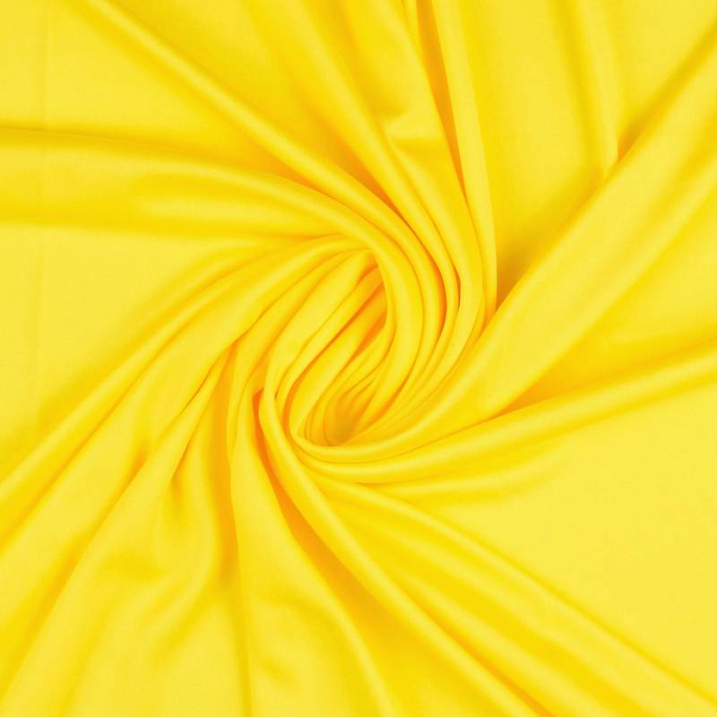 Polyesterjersey, gelb von Stoffe Hemmers