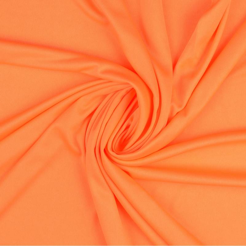 Polyesterjersey, neonorange von Stoffe Hemmers