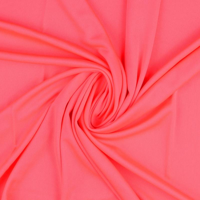 Polyesterjersey, neonpink von Stoffe Hemmers