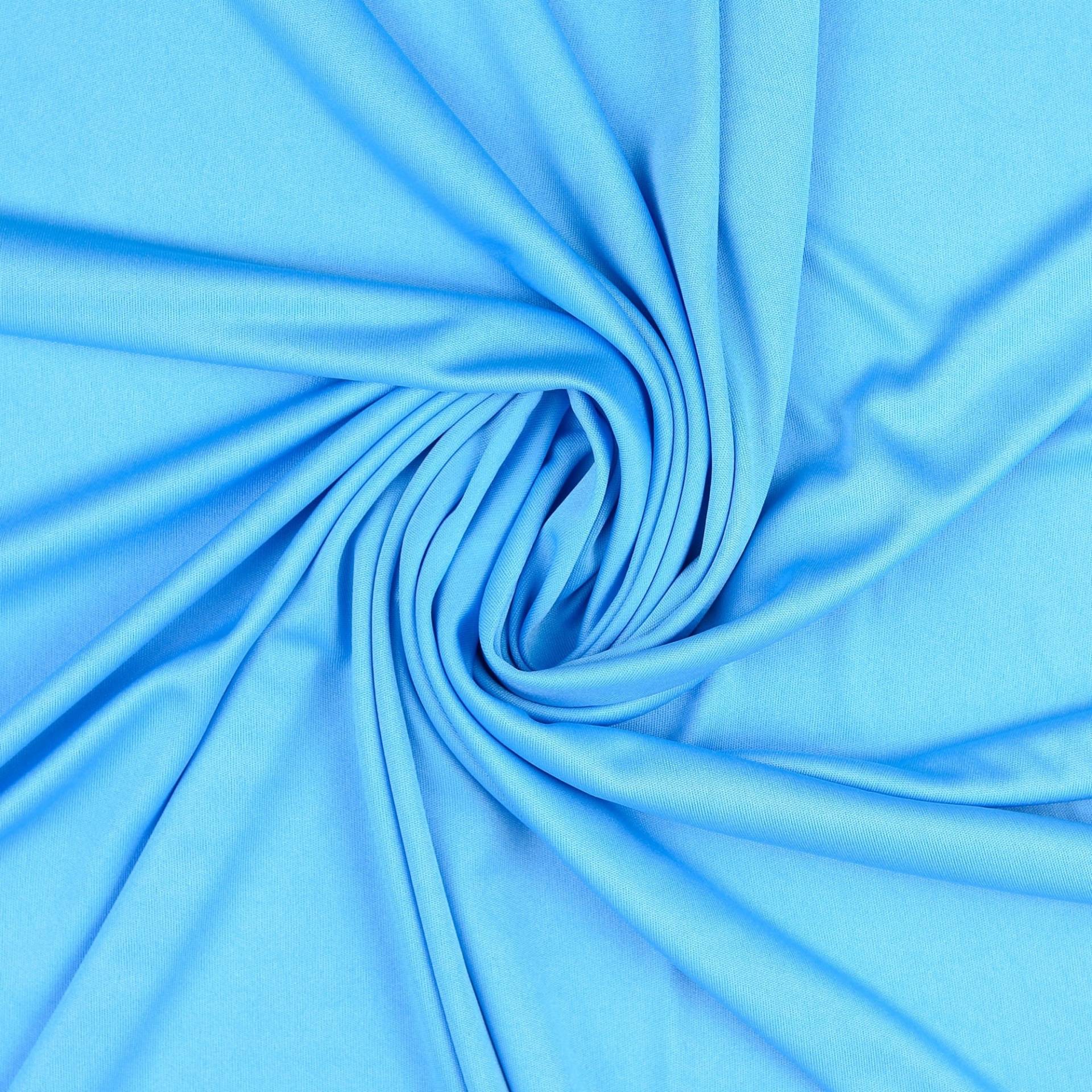 Polyesterjersey, türkis von Stoffe Hemmers