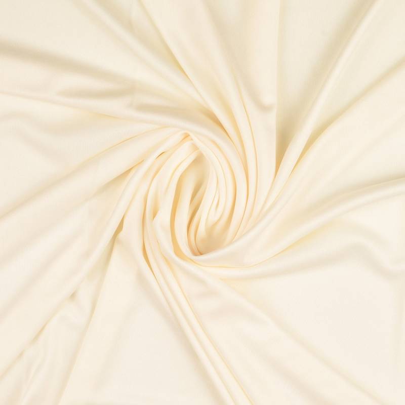 Polyesterjersey, wollweiß von Stoffe Hemmers