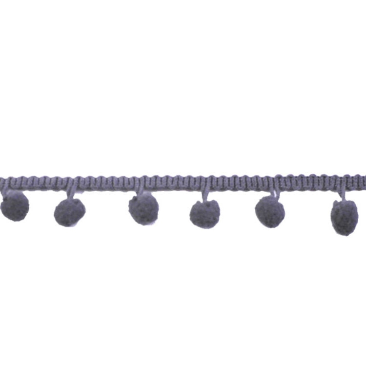 Pomponborte mittelgroß, grau 20 mm von Stoffe Hemmers