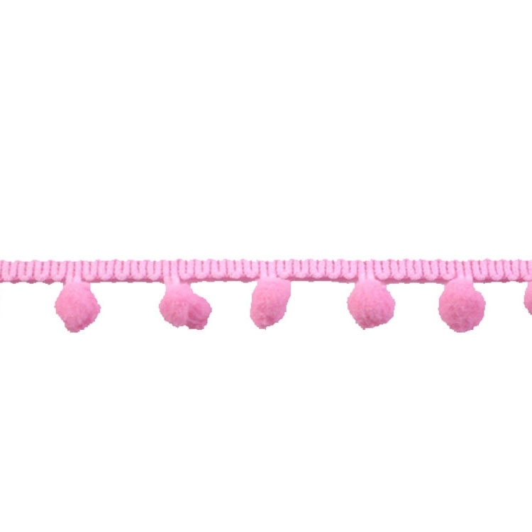Pomponborte mittelgroß, rosa 20 mm von Stoffe Hemmers