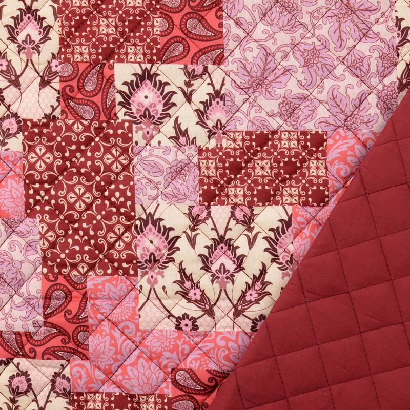 Popeline Stepper Paisley, weinrot von Stoffe Hemmers