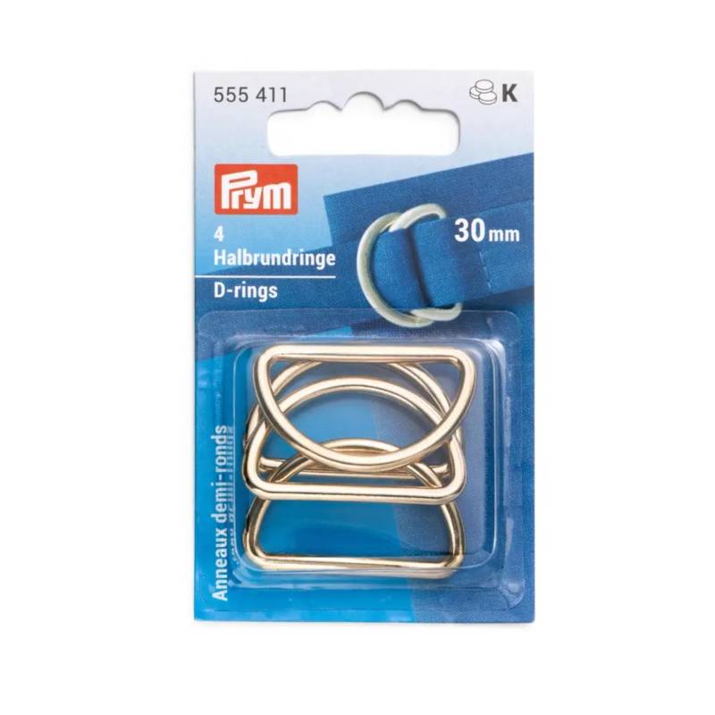 Prym D-Ringe 30 mm gold von Stoffe Hemmers