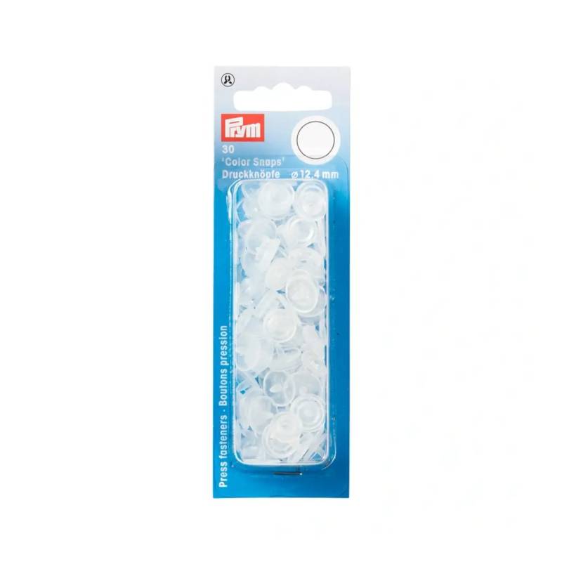Prym Druckknöpfe Color Snaps rund, transparent glänzend von Stoffe Hemmers