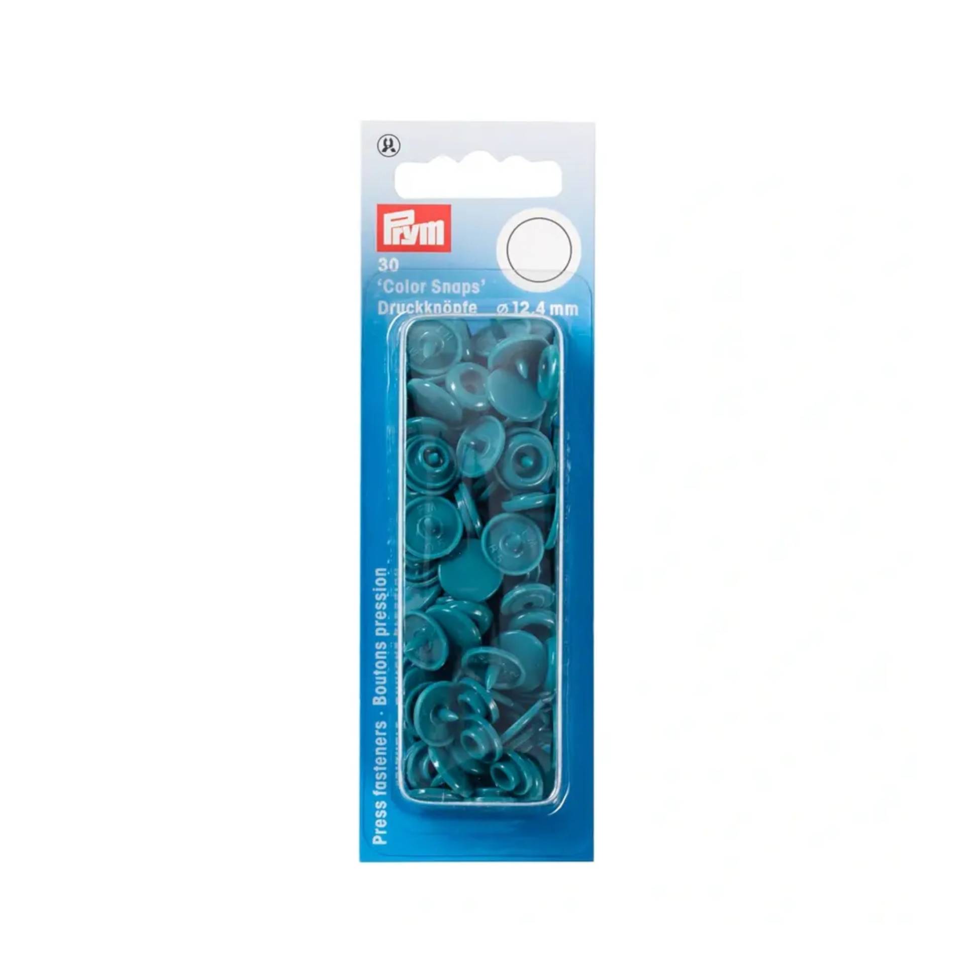Prym Druckknöpfe Color Snaps rund 12,4 mm, dunkeltürkis von Stoffe Hemmers