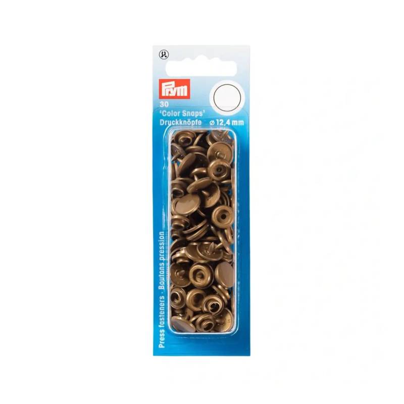 Prym Druckknöpfe Color Snaps rund 12,4 mm, gold von Stoffe Hemmers
