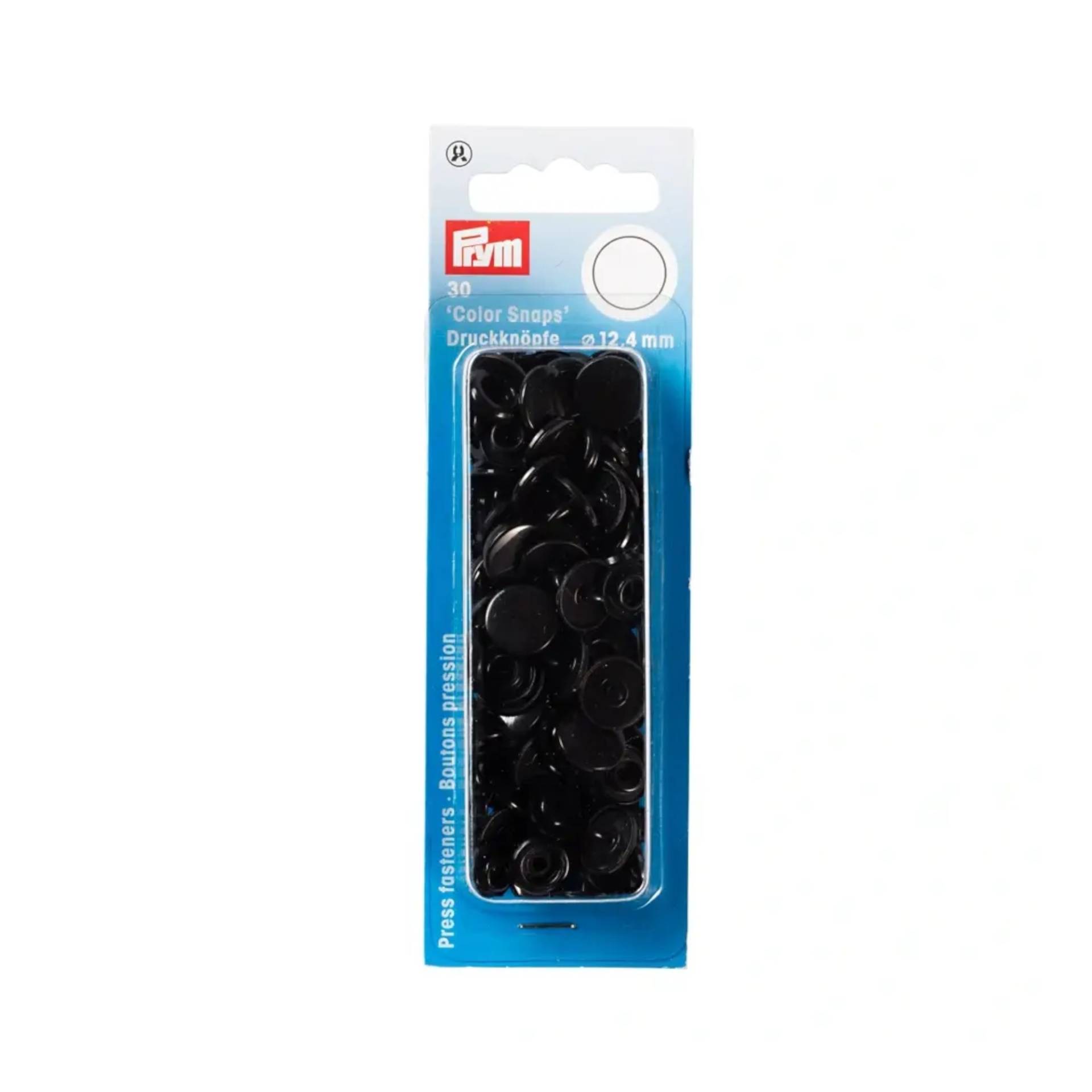 Prym Druckknöpfe Color Snaps rund 12,4 mm, schwarz von Stoffe Hemmers