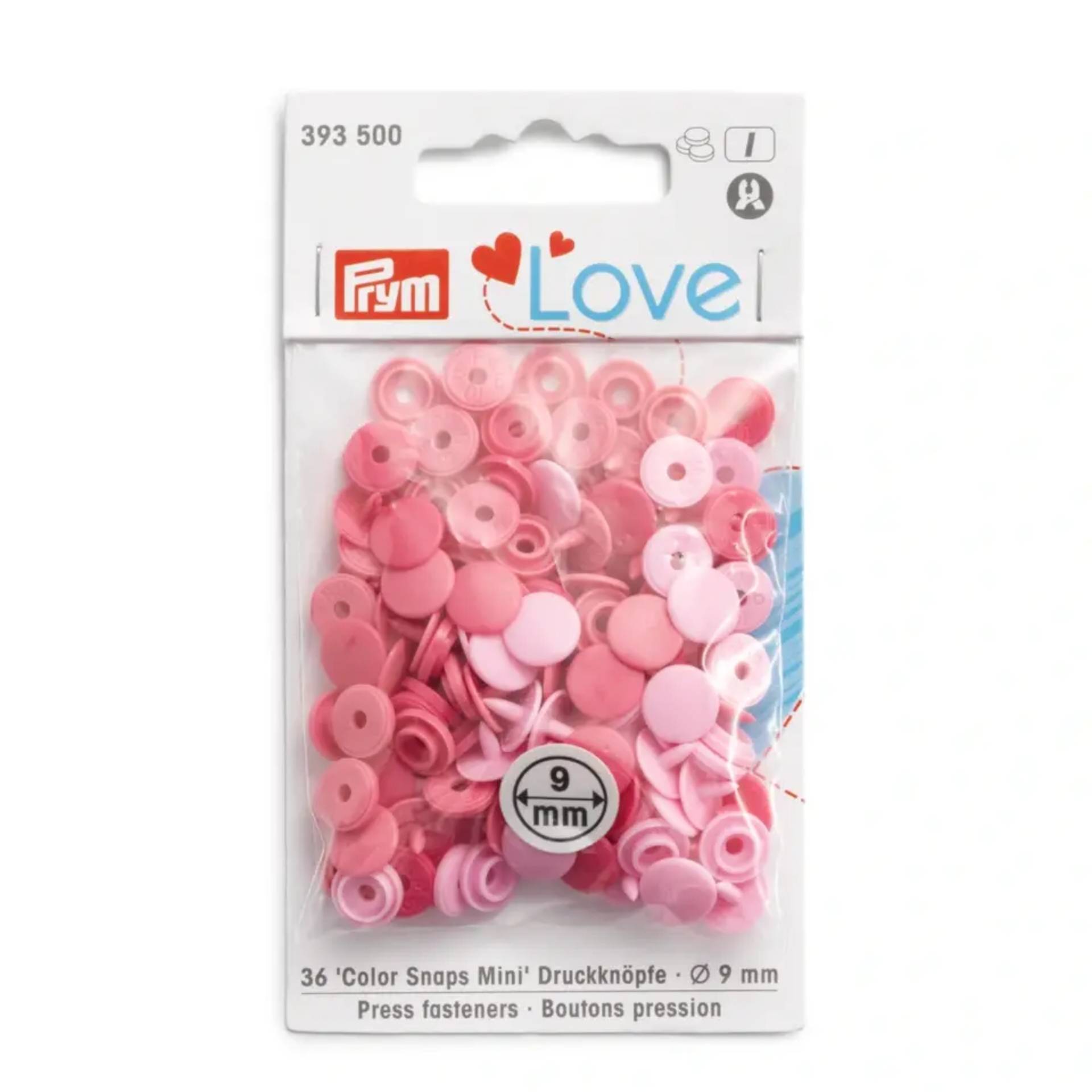 Prym Love Color Snaps Mini Druckknöpfe, rosa von Stoffe Hemmers