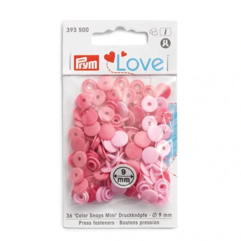 Prym Love Color Snaps Mini Druckknöpfe, rosa von Stoffe Hemmers