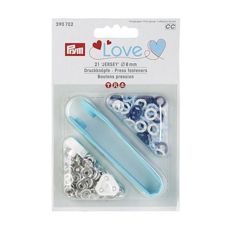 Prym Love Jersey Druckknopf 8 mm blau Prym Love Jersey Druckknopf 8 mm blau von Stoffe Hemmers
