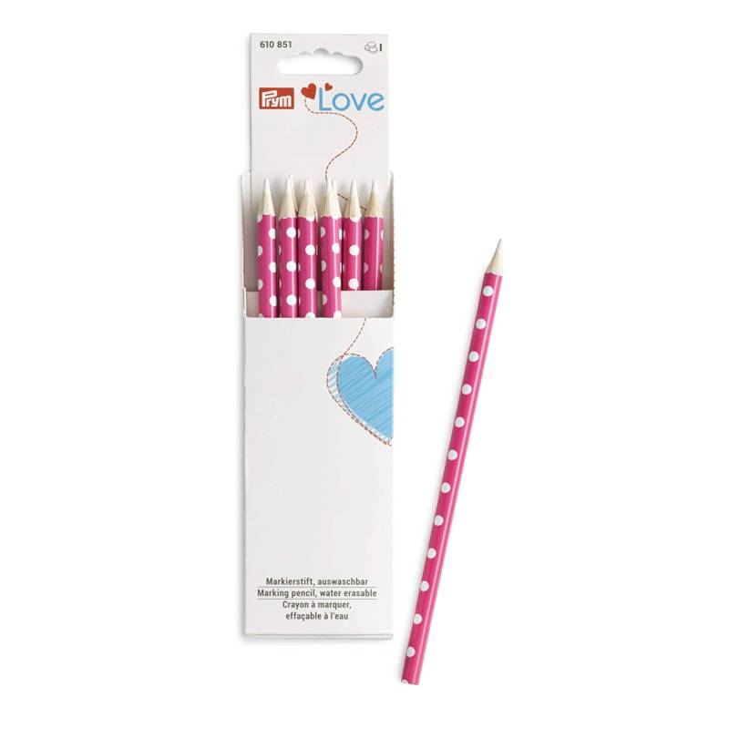 Prym Love Markierstift, weiss, pink von Stoffe Hemmers