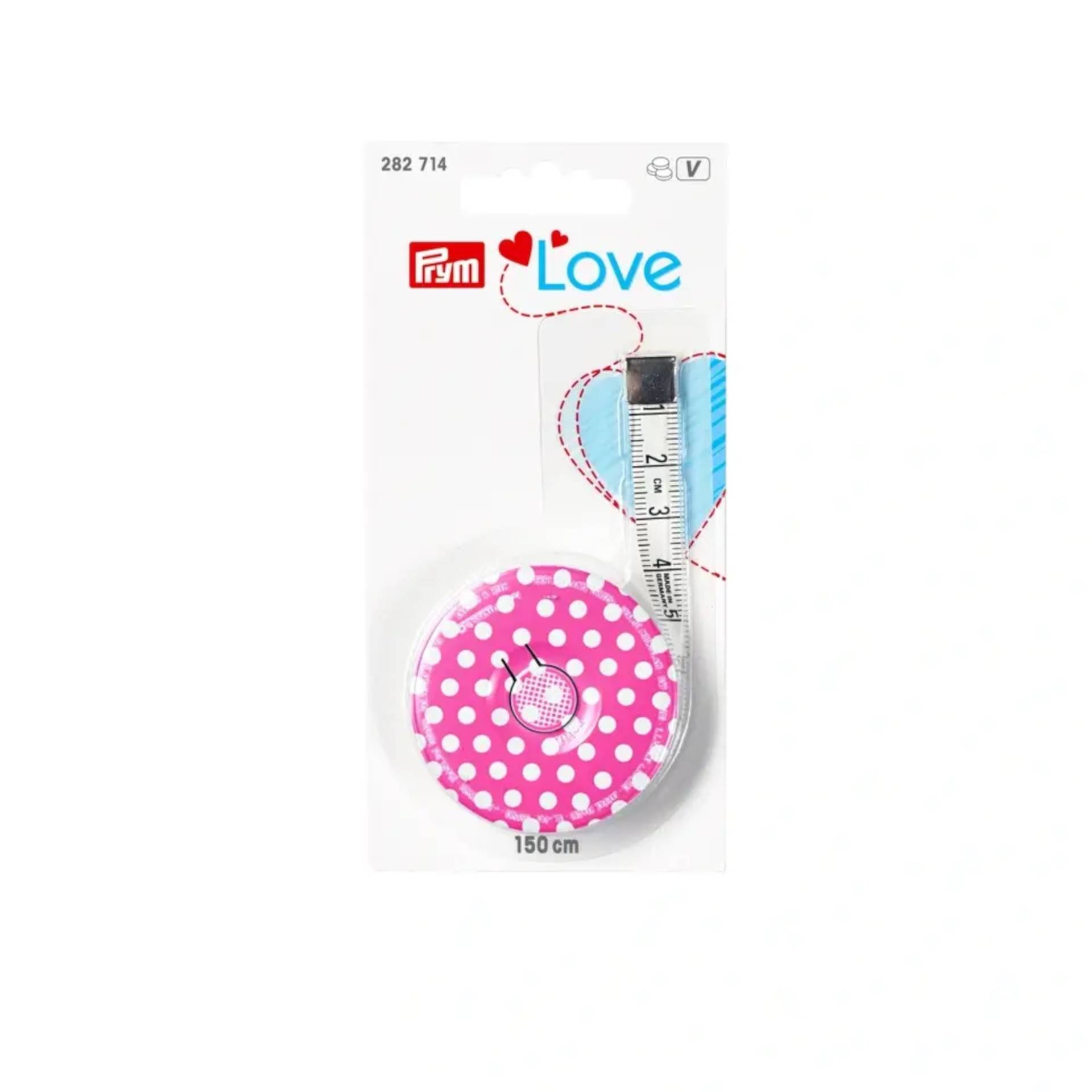 Prym Rollmaßband Love, pink von Stoffe Hemmers