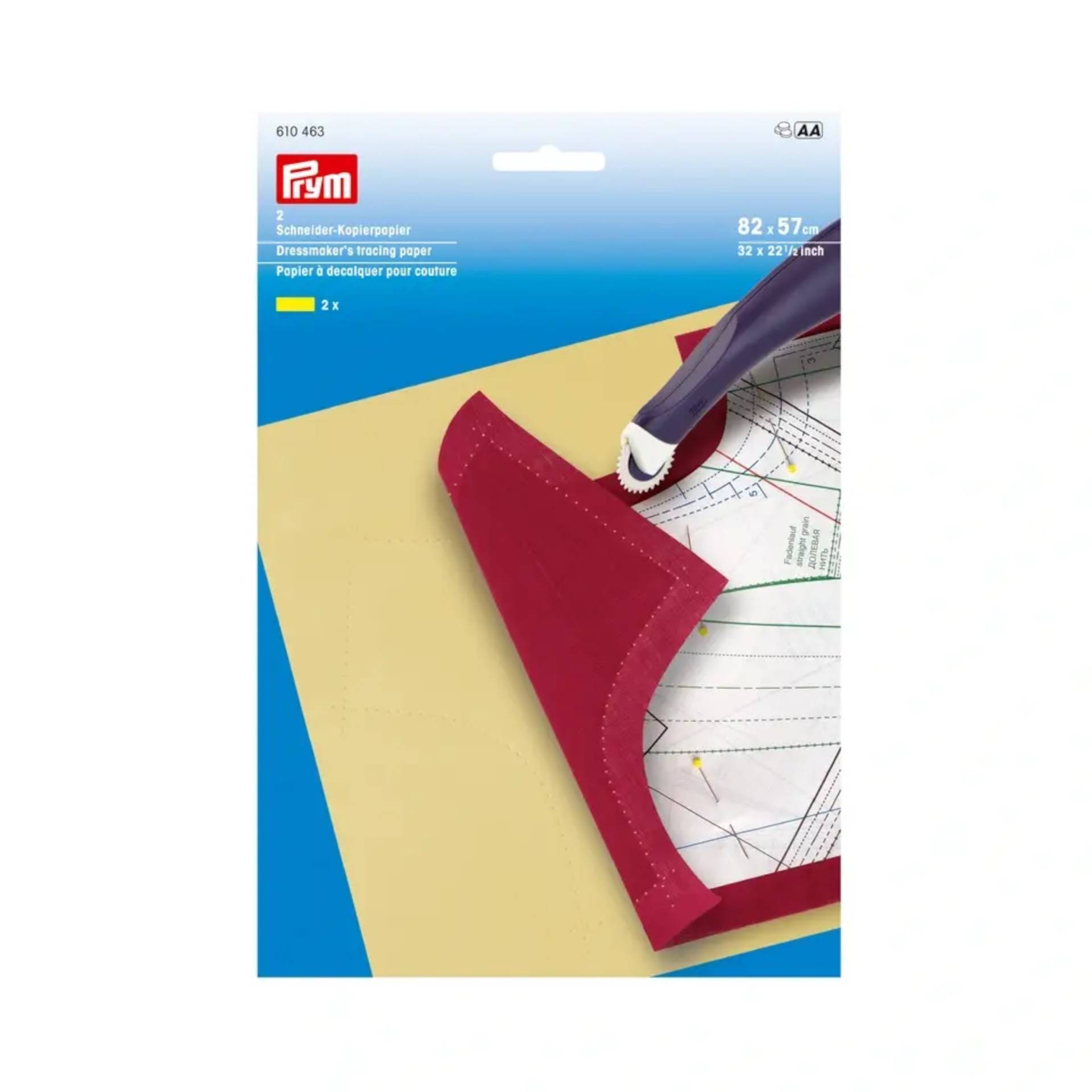 Prym Schneiderkopierpapier 82 x 57 cm gelb Prym Schneiderkopierpapier 82 x 57 cm gelb von Stoffe Hemmers