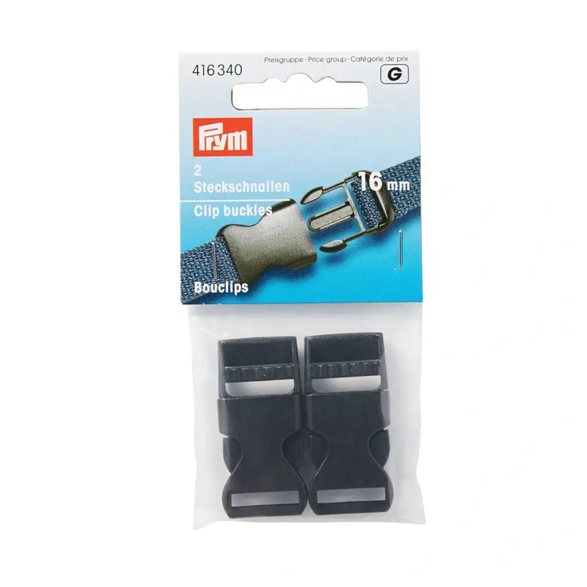 Prym Steckschnalle, 16 mm schwarz von Stoffe Hemmers