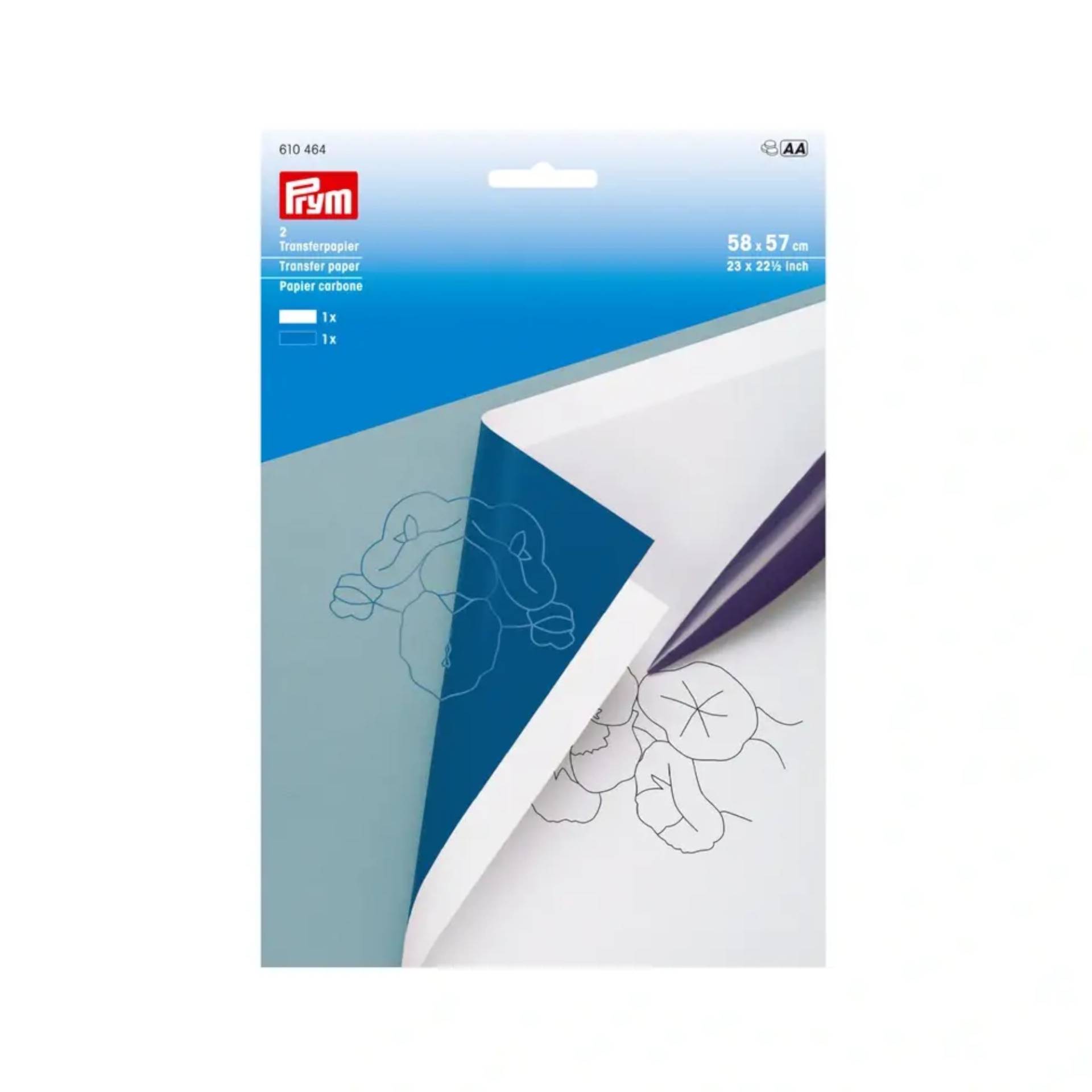 Prym Transferpapier weiss/blau Prym Transferpapier weiss/blau von Stoffe Hemmers