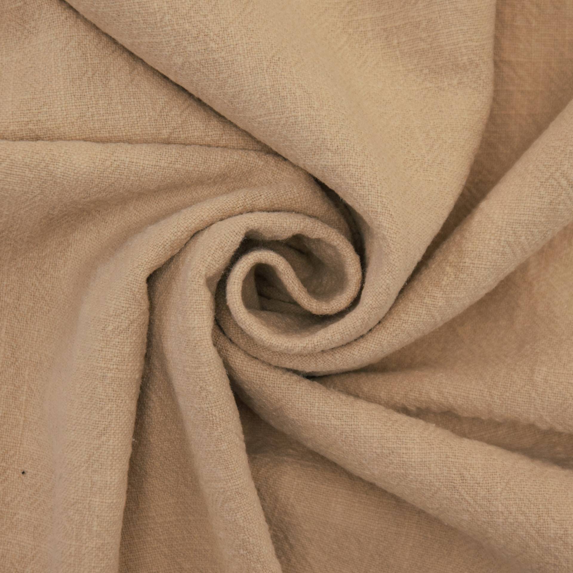 Leinen Mix Stonewashed, beige von Stoffe Hemmers