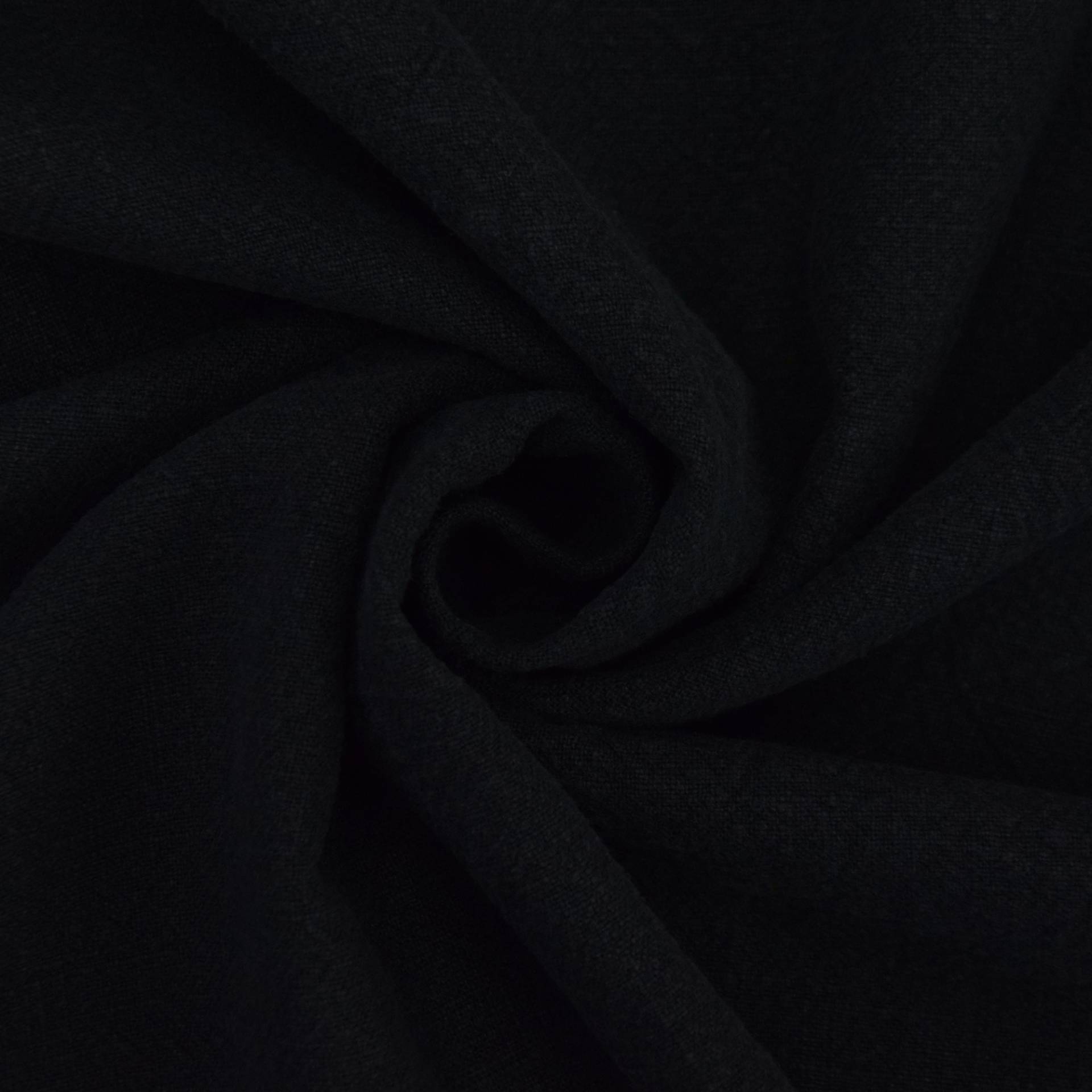 Leinen Mix Stonewashed, schwarz von Stoffe Hemmers