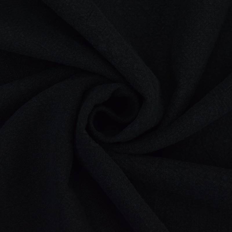 Leinen Mix Stonewashed, schwarz von Stoffe Hemmers