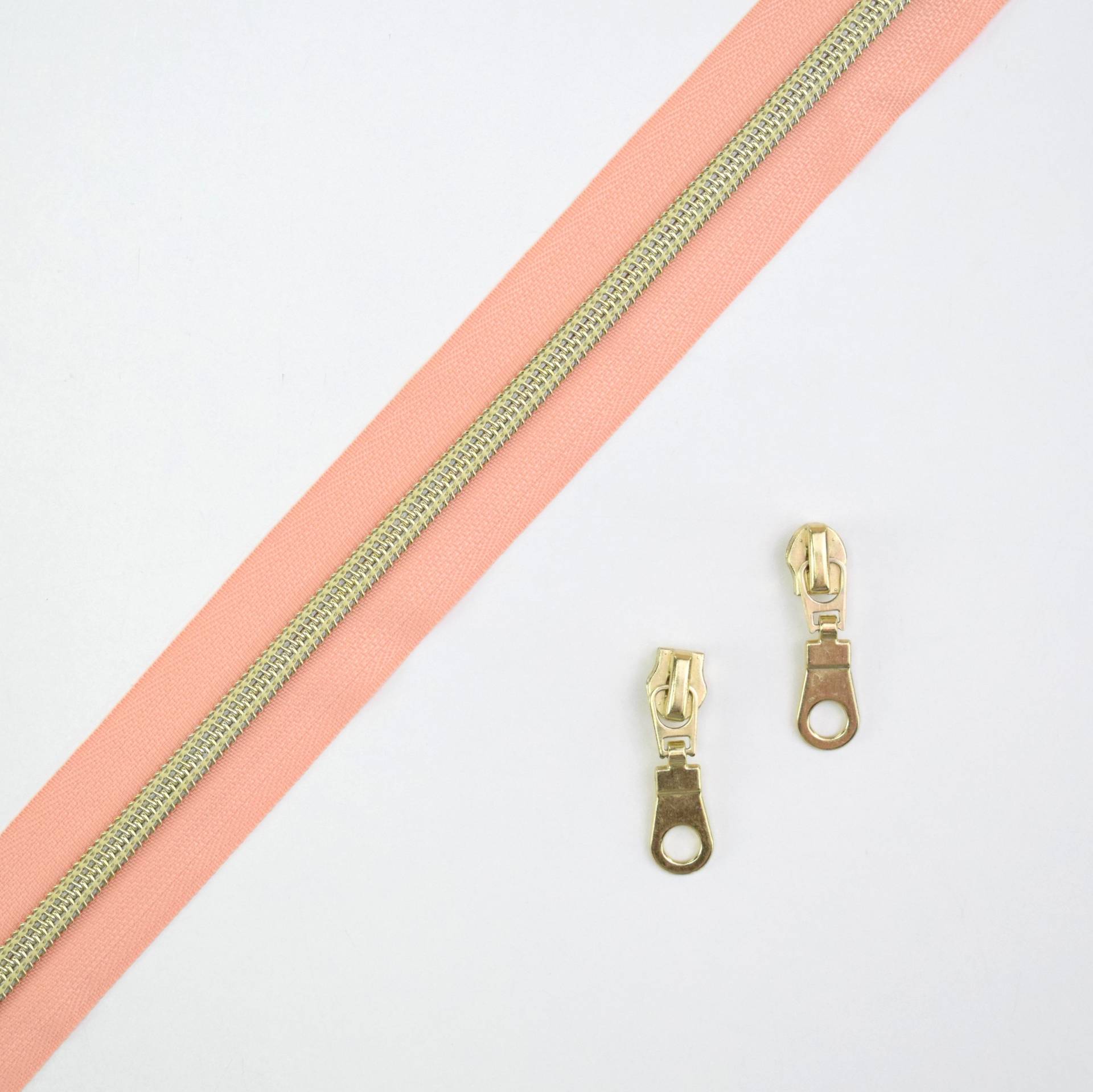 Reißverschluss 1 Meter, apricot/gold Reißverschluss 1 Meter, apricot/gold von Stoffe Hemmers