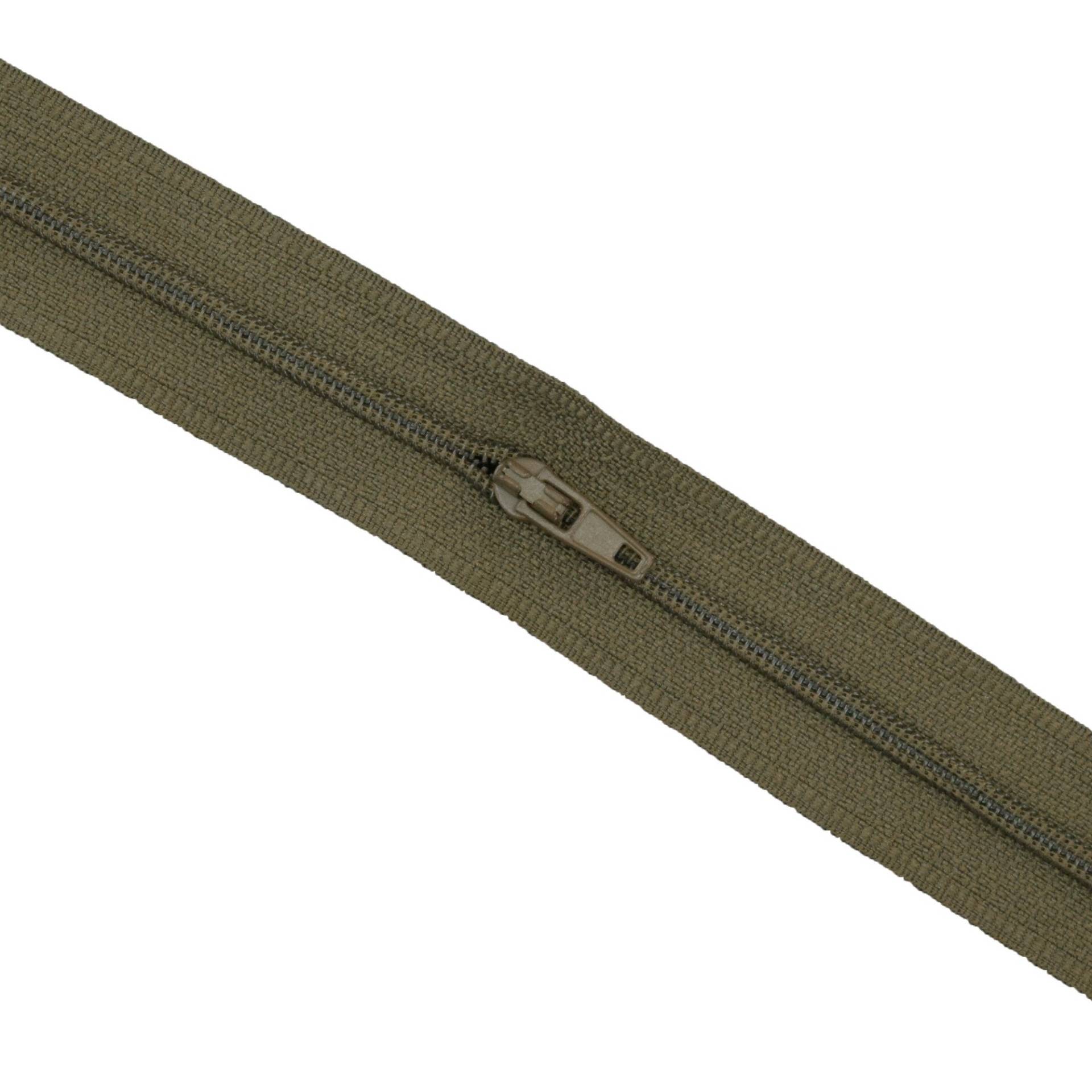 Reißverschluss Meterware khaki von Stoffe Hemmers